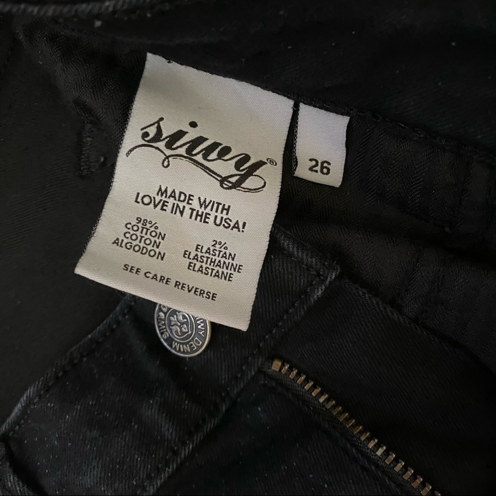 Siwy Black Skinny Jeans Paint Splatter Sz 26 - Picture 6 of 6